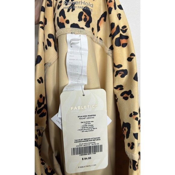 Fabletics Leggings PowerHold High-Waisted Animal Print Cheetah Brown Size 3X NWT - Picture 9 of 10